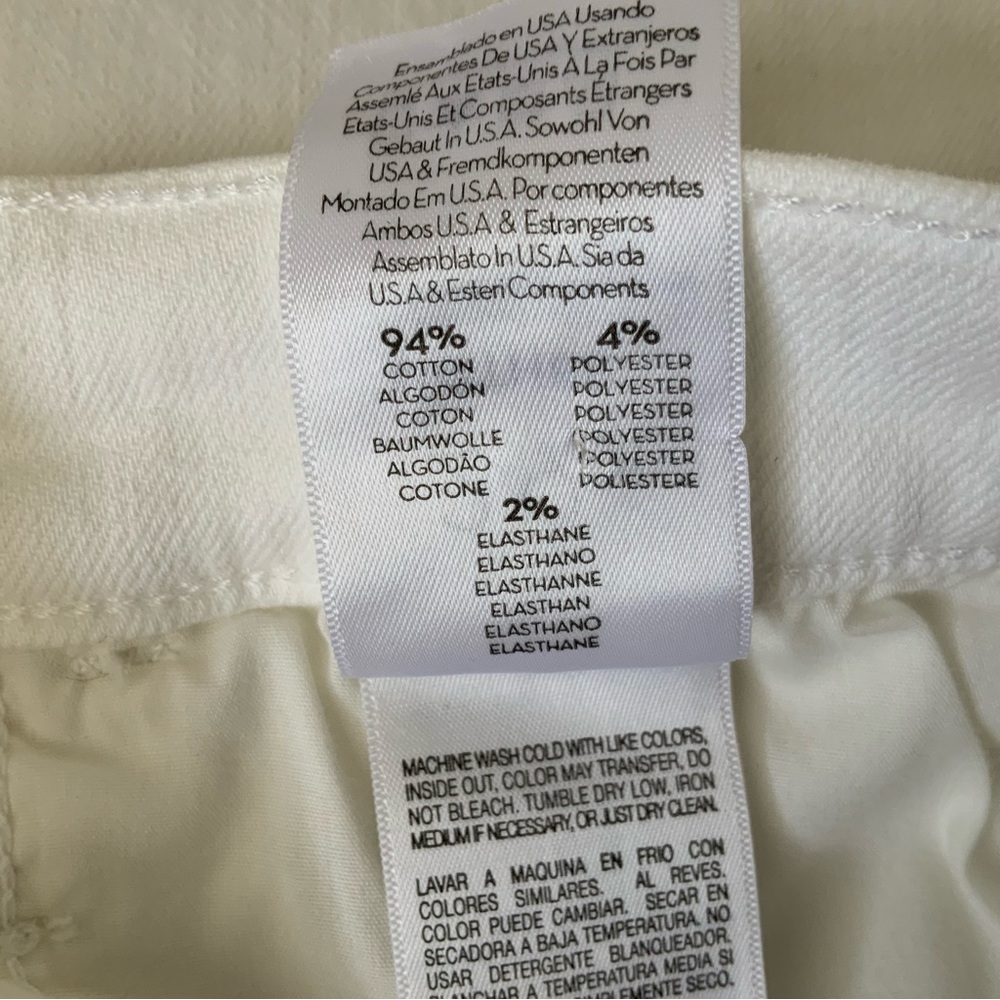 MOTHER Jeans Hustler Ankle Fray Fairest Of Them All White Size 29 - Picture 9 of 13
